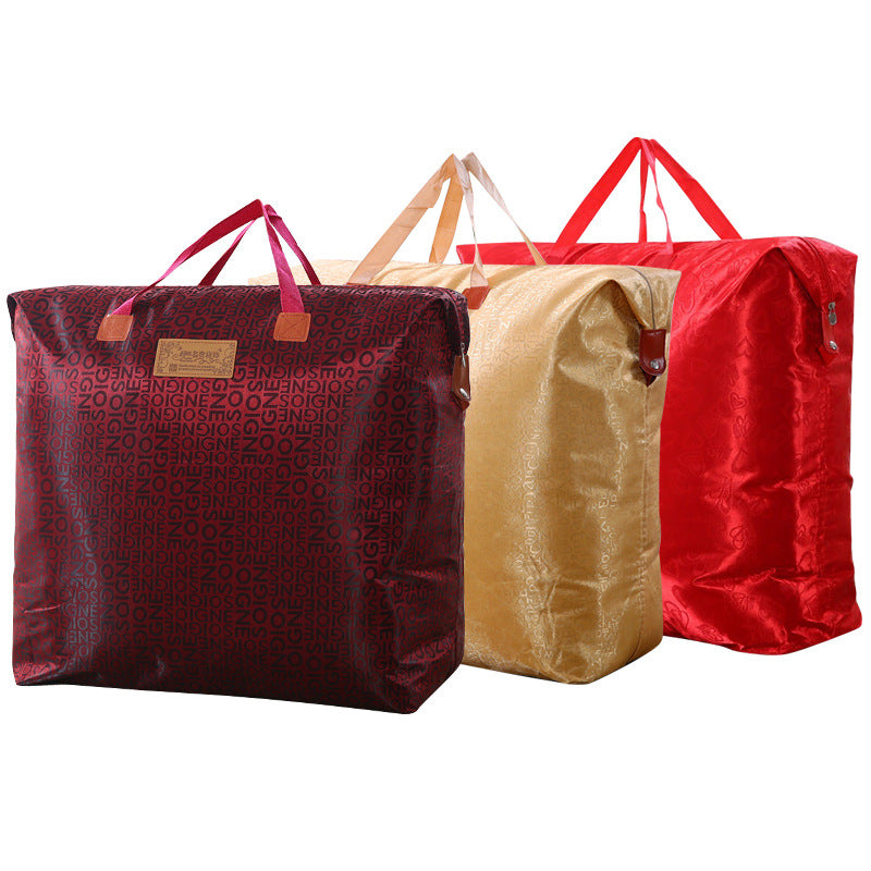 [2 Pack] Oxford cloth waterproof clothes cotton quilt storage bag luggage bag travel handbag moving bag - image 5