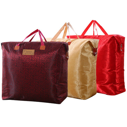 [2 Pack] Oxford cloth waterproof clothes cotton quilt storage bag luggage bag travel handbag moving bag - image 5