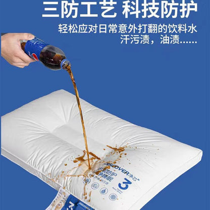 Five-star hotel special soft sleep cotton pillow pillow core A neck pillow single pair of low pillow whole head - image 2