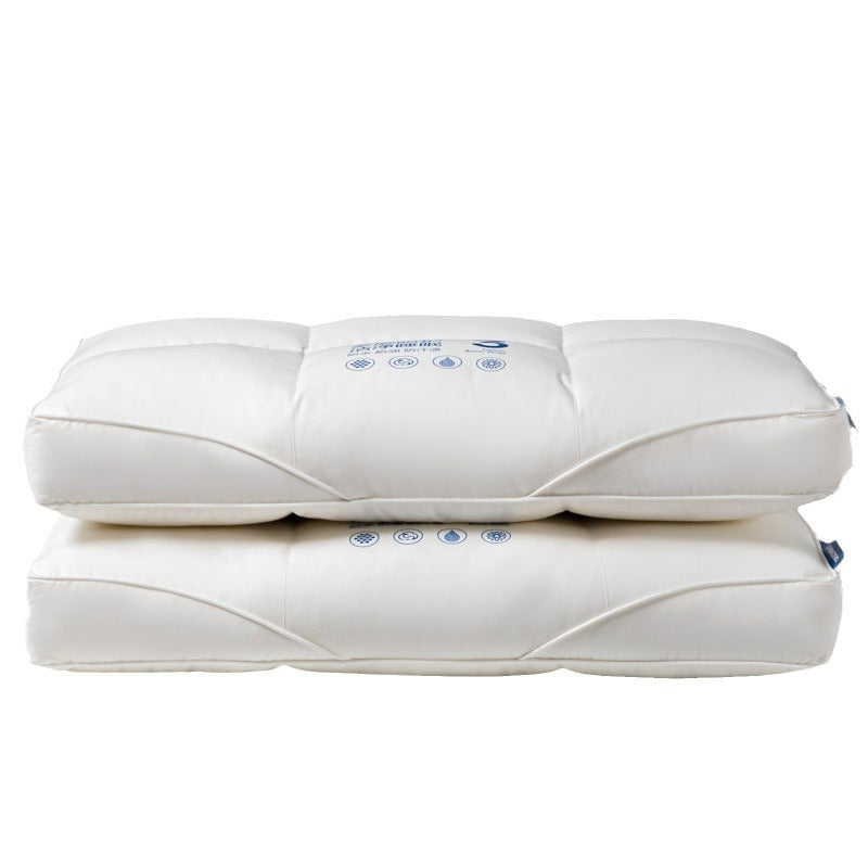 Five-star hotel special soft sleep cotton pillow pillow core A neck pillow single pair of low pillow whole head - image 5