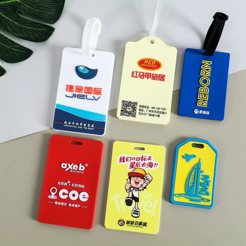 Pvc Soft Rubber Card Holder Cartoon Id Card Boarding Pass Airplane Luggage Tag Suitcase Tag Logo Can Be Customized and Printed - image 1
