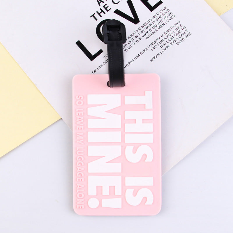 Luggage Tag PVC Environmental Protection Cartoon Letter Luggage Tag Creative PVC Boarding Identification Tag Travel Aircraft Checktag - image 2