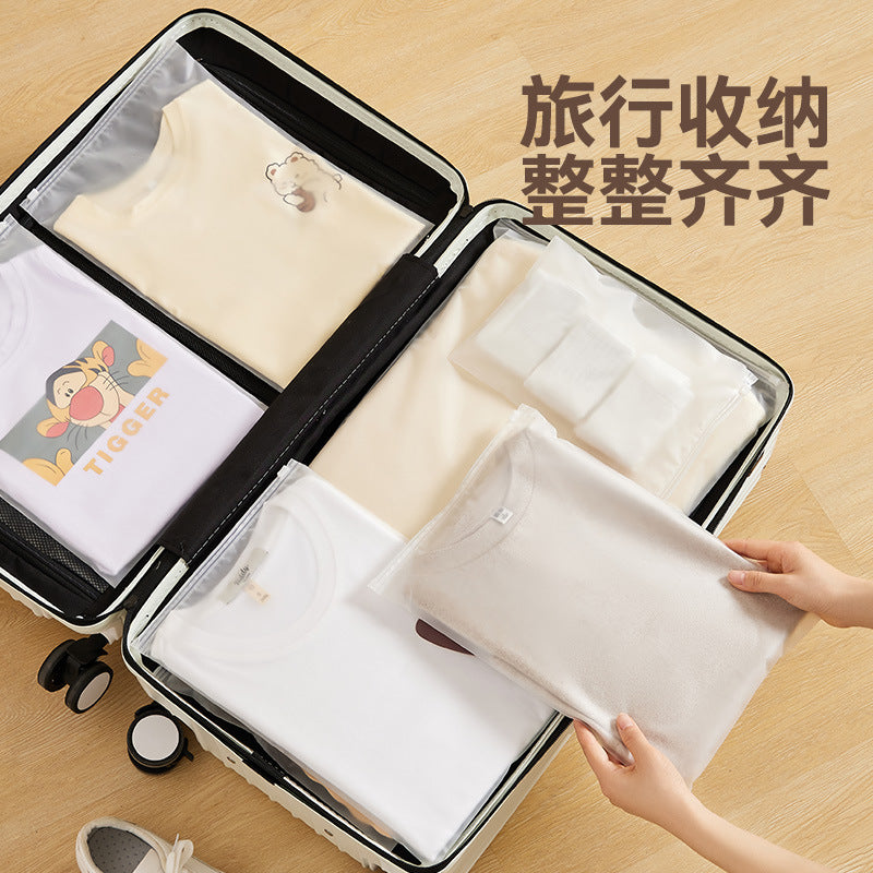Travel Storage Bag PE Thickened Clothes Finishing Shoes Storage Bag Transparent Waterproof Portable Pack Bag Six-piece Set - image 3