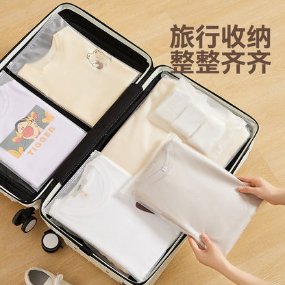 Travel Storage Bag PE Thickened Clothes Finishing Shoes Storage Bag Transparent Waterproof Portable Pack Bag Six-piece Set - image 3