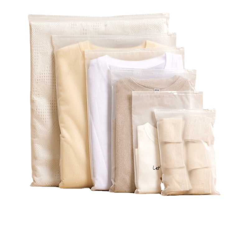 Travel Storage Bag PE Thickened Clothes Finishing Shoes Storage Bag Transparent Waterproof Portable Pack Bag Six-piece Set - image 5