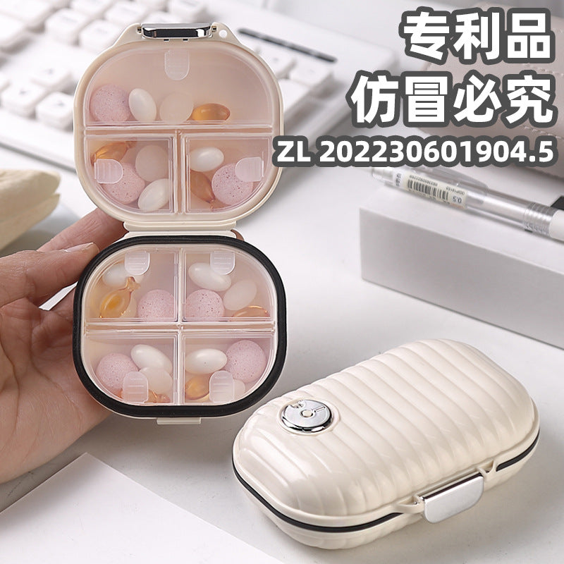 Mini Portable Pill Box, High-Looking Travel Seven-Day Multi-Compartment Pill Jewelry Sealed Storage Box - image 1