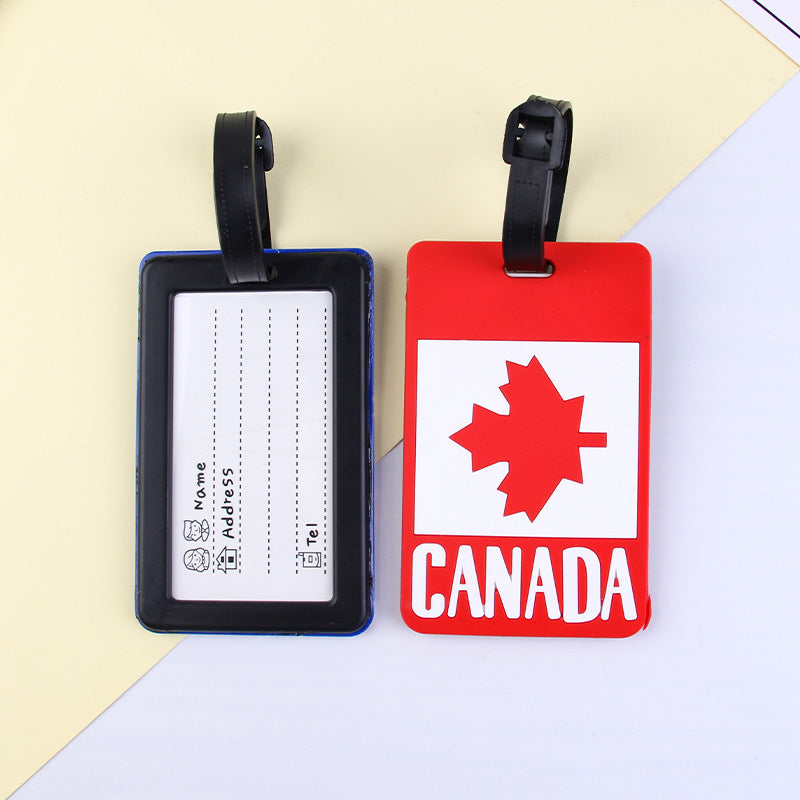 Travel Pvc Flag Luggage Tag, 3D Flag Boarding Pass, Anti-Loss Identification Tag, Work Badge, Bus Card Holder - image 4