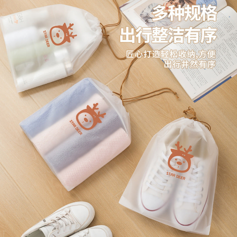 Shoe Storage Bag Dust-proof Moisture-proof Drawstring Bucket Student Dormitory Finishing Shoe Bag Self-sealing Bag for Travel - image 2