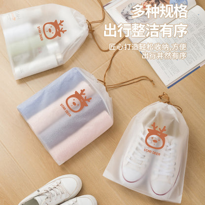 Shoe Storage Bag Dust-proof Moisture-proof Drawstring Bucket Student Dormitory Finishing Shoe Bag Self-sealing Bag for Travel - image 2