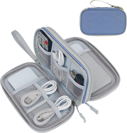 FYY Travel Cable Organizer Pouch Electronic Accessories Carry Case Portable Waterproof Double Layers All-in-One Storage Bag for Cord, Charger, Phone, Earphone Black