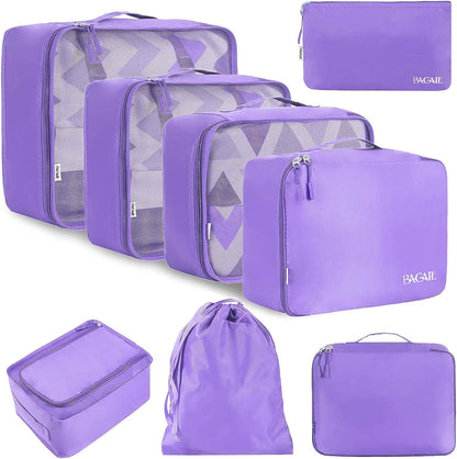 BAGAIL 8 Set Packing Cubes Luggage Packing Organizers for Travel Accessories