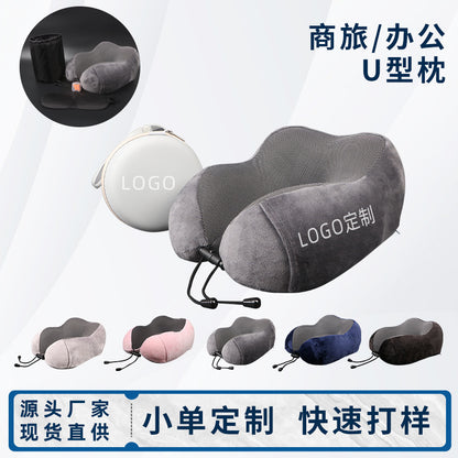 U-shaped Pillow Memory Cotton Neck Pillow U-shaped Office Nap Sleeping Pillow Amazon Explosions Travel Storage Neck Pillow - image 1