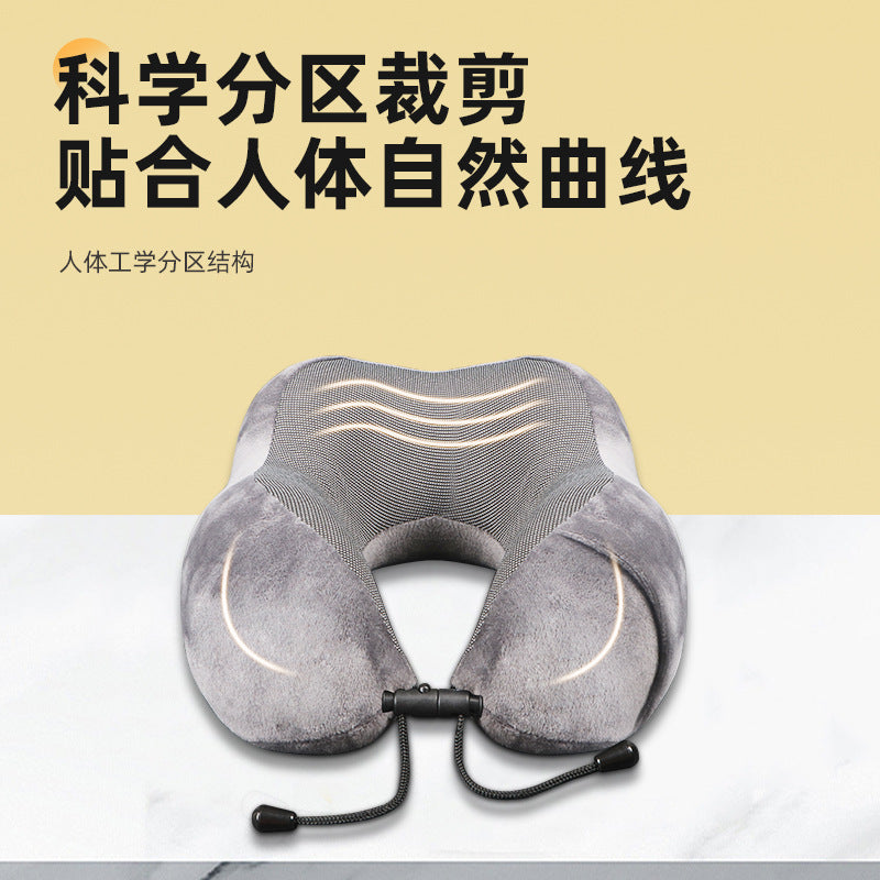 U-shaped Pillow Memory Cotton Neck Pillow U-shaped Office Nap Sleeping Pillow Amazon Explosions Travel Storage Neck Pillow - image 3