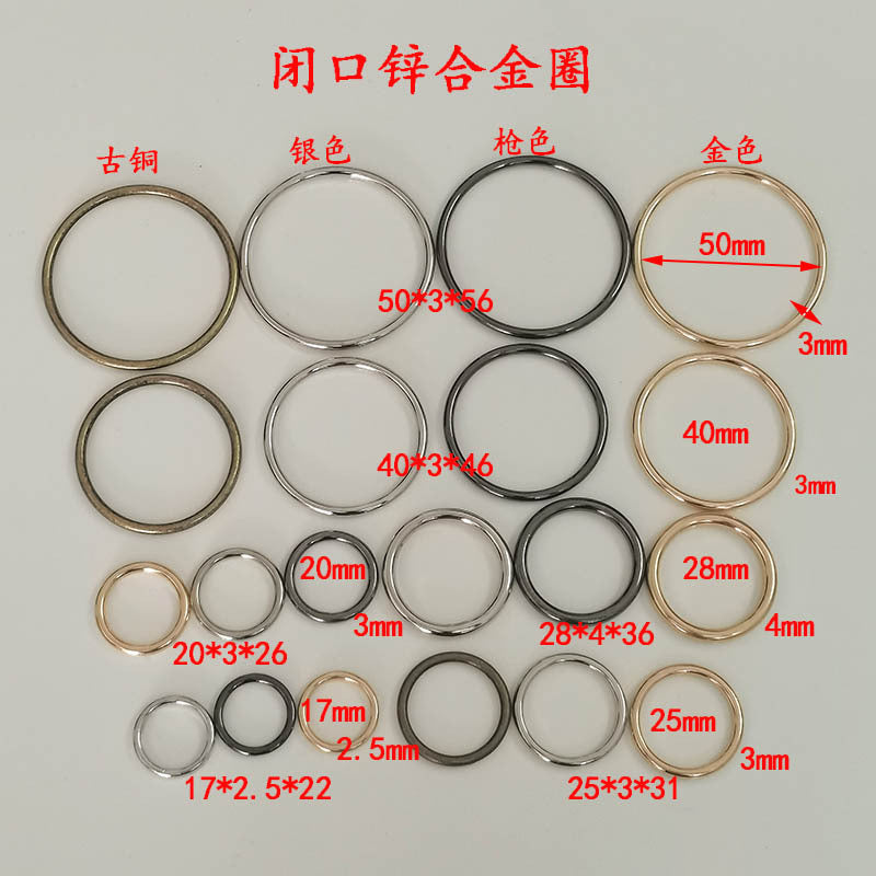 Zinc Alloy Circle Closed Ring Clothing Luggage Accessories Metal Seamless Ring Women's Belt Line Buckle Round Ring Buckle - image 2