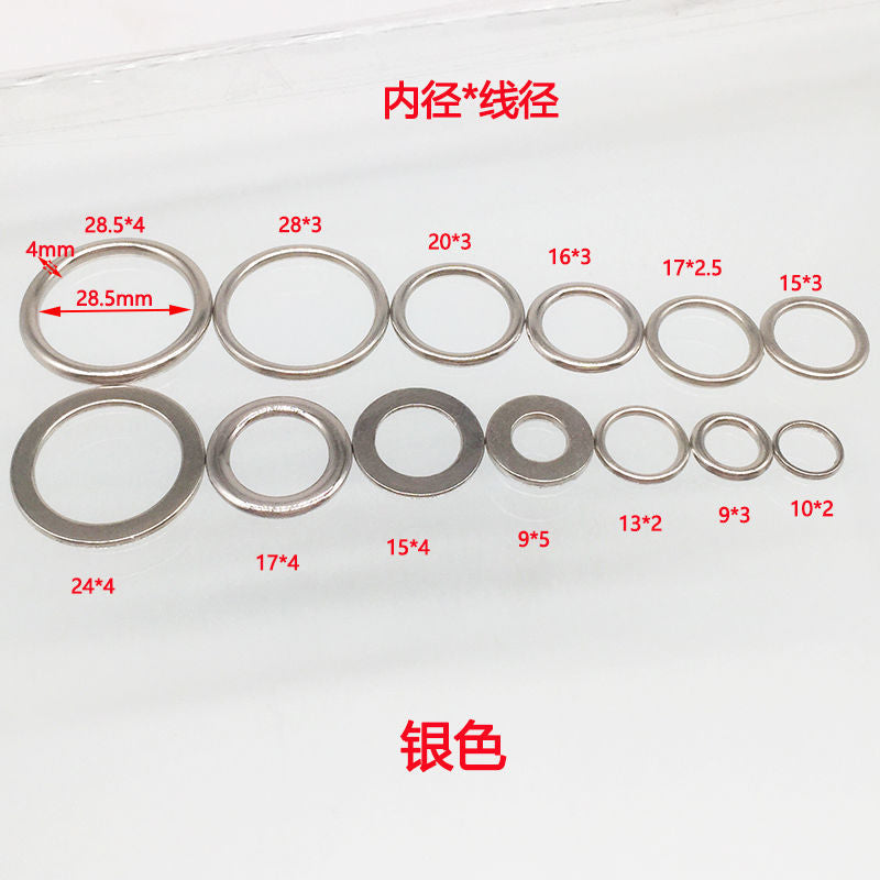 Zinc Alloy Circle Closed Ring Clothing Luggage Accessories Metal Seamless Ring Women's Belt Line Buckle Round Ring Buckle - image 3
