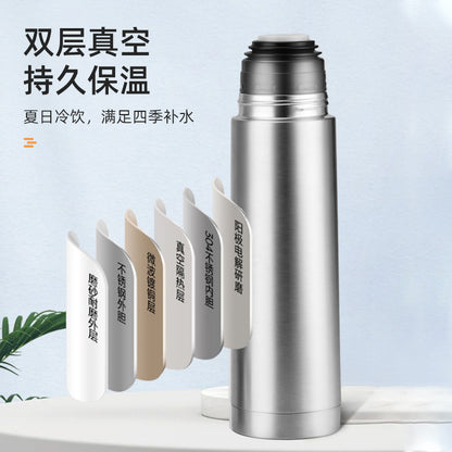 Stainless Steel Bullet Vacuum Insulated Cup Anti-Fall Household Large-Capacity Travel Water Cup Outdoor Portable Sports Kettle - image 2