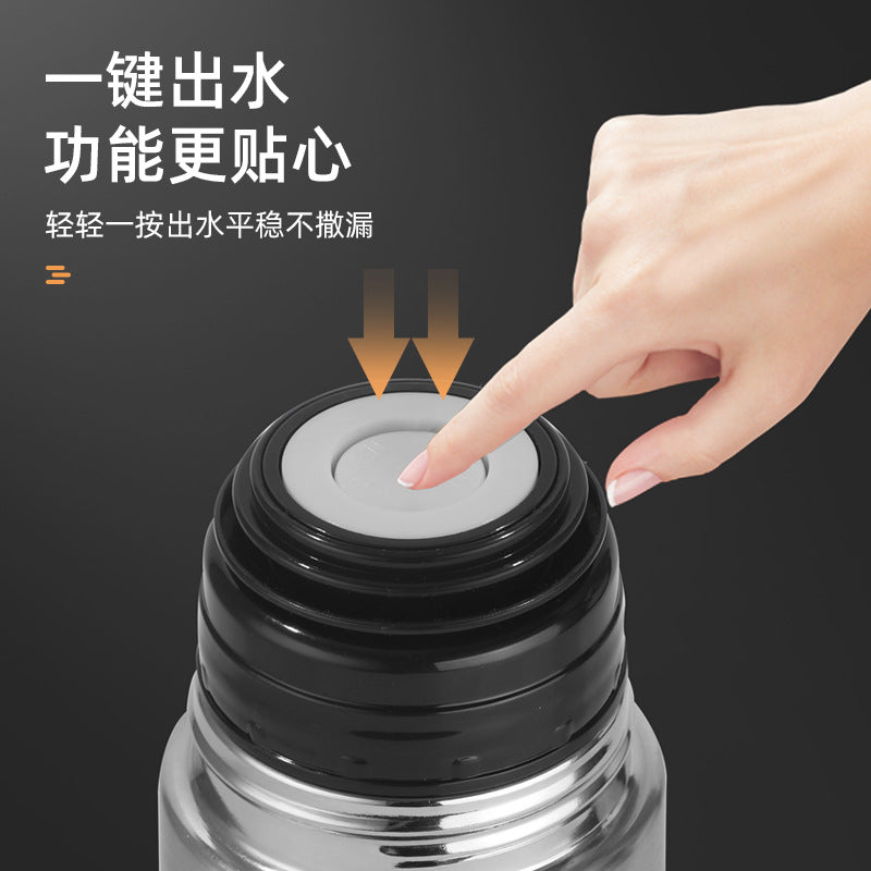 Stainless Steel Bullet Vacuum Insulated Cup Anti-Fall Household Large-Capacity Travel Water Cup Outdoor Portable Sports Kettle - image 3