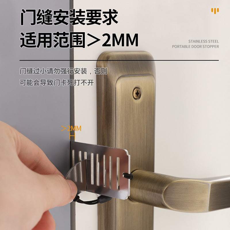 Door Lock Door Stopper Travel Portable Lock Door Lock Hotel Anti-Theft Lock Anti-Theft Door Stopper Safety Lock - image 3