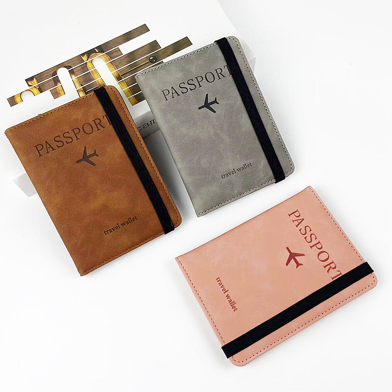 PU leather anti-magnetic passport bag luggage tag suit leather anti-theft brush rfid passport holder ID bag in stock passport cover - image 4