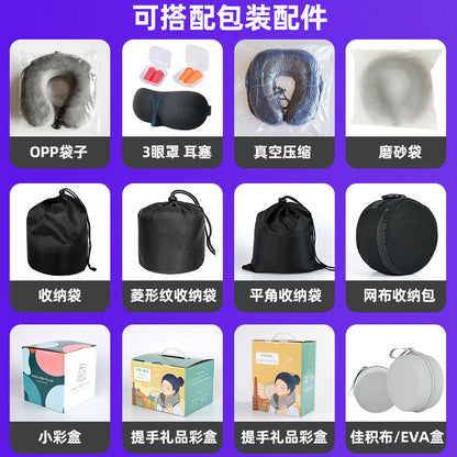 U-Shaped Pillow with Hat, Memory Foam, Light-Blocking Travel Pillow, Airplane Neck Pillow, Office Memory Nap Pillow, Customizable - image 3