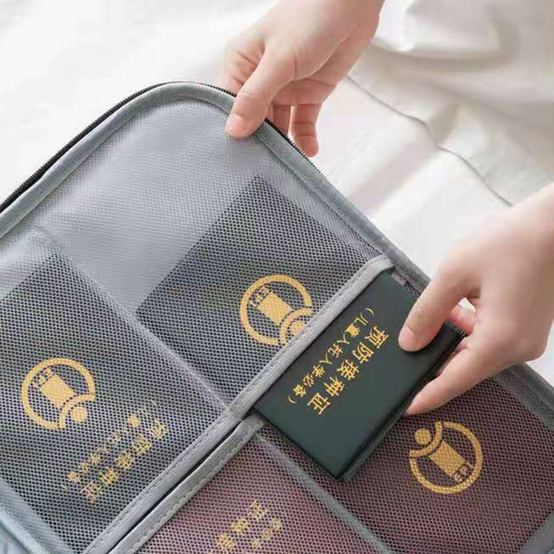 Cross-Border Document Storage Bag, Large-Capacity Household Certificate Passport Card Holder, Waterproof Folder, File Organizer Storage Bag - image 2