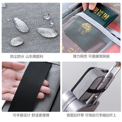 Multi-Layer Document Storage Bag, Large Capacity, Waterproof, Household Certificate Passport Card Holder, Folder, File Organizer Storage Bag - image 4