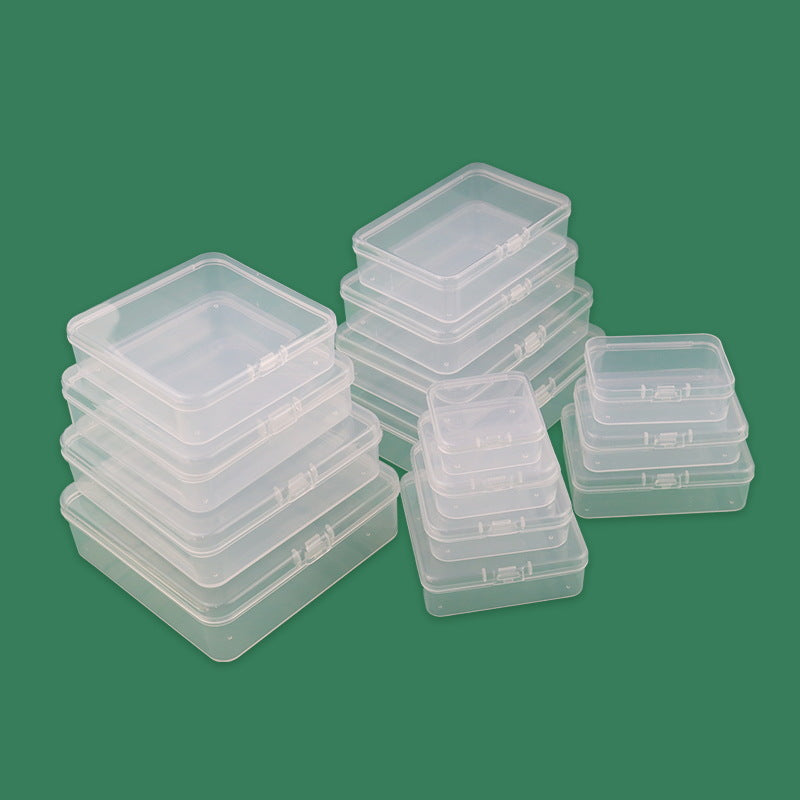 Plastic Box transparent box jewelry box earplugs box jewelry mini organizing fishhook storage box pill box packing box - image 1