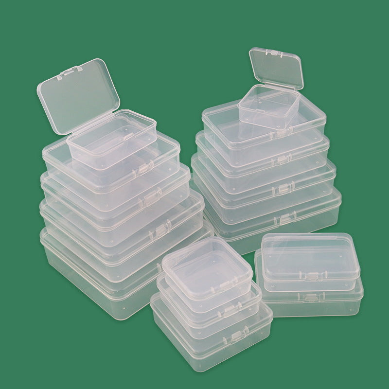 Plastic Box transparent box jewelry box earplugs box jewelry mini organizing fishhook storage box pill box packing box - image 3