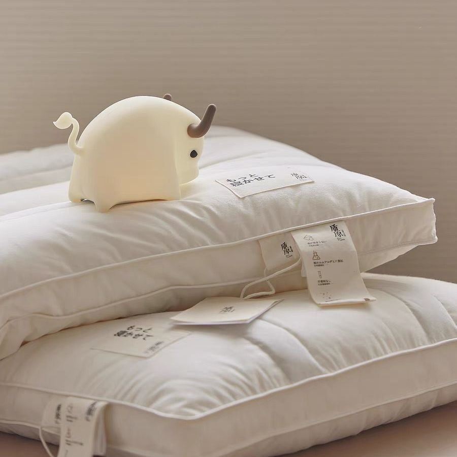 Factory Direct Sales of Original Ecological Non-Fluorescent Sleep-Aiding Class a Ecological Antibacterial Pure Cotton Neck Pillow Core Pillow, All-Cotton Pillow - image 2