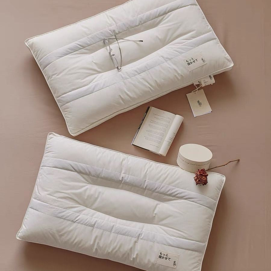 Factory Direct Sales of Original Ecological Non-Fluorescent Sleep-Aiding Class a Ecological Antibacterial Pure Cotton Neck Pillow Core Pillow, All-Cotton Pillow - image 4