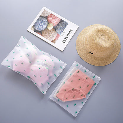 In-Stock Wholesale Travel Clothing Dust-Proof Storage Bags, Underwear Packing Pe Shoe and Clothing Frosted Zipper Bags - image 3