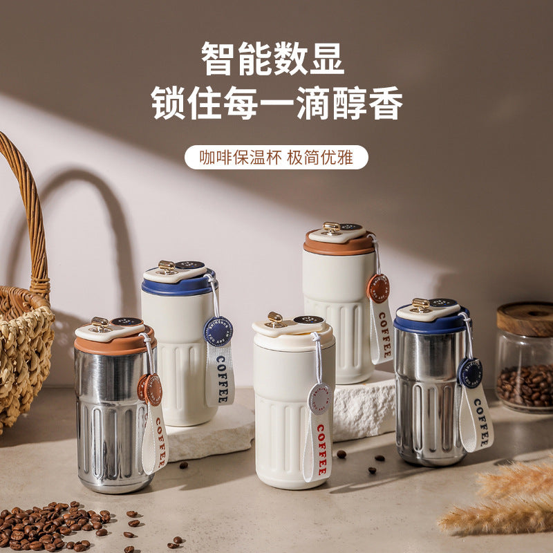 High-Quality 316 Stainless Steel Coffee Cup with Smart Temperature Display, Portable Insulated Travel Mug, Customizable Gift Water Bottle - image 2