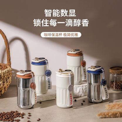 High-Quality 316 Stainless Steel Coffee Cup with Smart Temperature Display, Portable Insulated Travel Mug, Customizable Gift Water Bottle - image 2