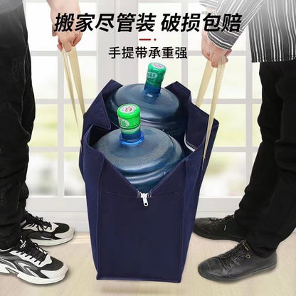 Woven bag moving packing bag extra large luggage bag moisture-proof storage bag quilt clothes bag handbag non-woven fabric - image 3