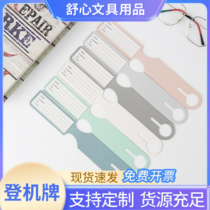 Ready-Made Candy-Colored Double-Sided Pvc Hot-Pressed Leather Boarding Luggage Tags with Printable Logo Long Luggage Tags Wholesale - image 1