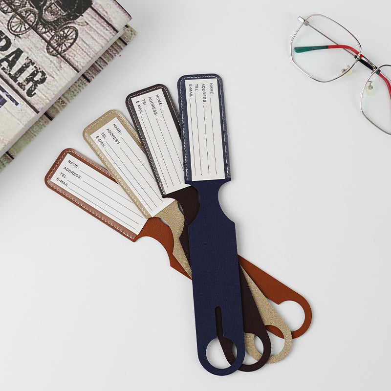 Ready-Made Candy-Colored Double-Sided Pvc Hot-Pressed Leather Boarding Luggage Tags with Printable Logo Long Luggage Tags Wholesale - image 2