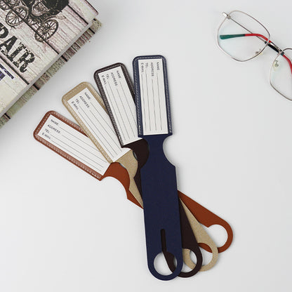 Ready-Made Candy-Colored Double-Sided Pvc Hot-Pressed Leather Boarding Luggage Tags with Printable Logo Long Luggage Tags Wholesale - image 2