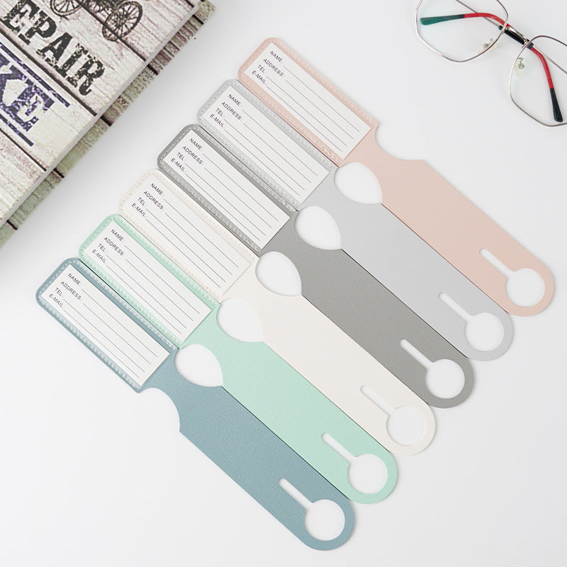 Ready-Made Candy-Colored Double-Sided Pvc Hot-Pressed Leather Boarding Luggage Tags with Printable Logo Long Luggage Tags Wholesale - image 4