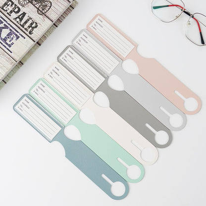 Ready-Made Candy-Colored Double-Sided Pvc Hot-Pressed Leather Boarding Luggage Tags with Printable Logo Long Luggage Tags Wholesale - image 4