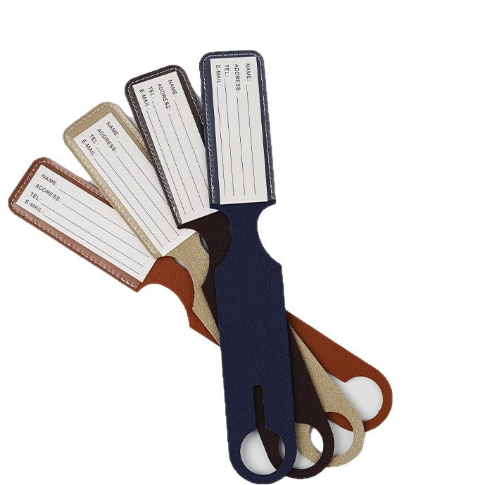 Ready-Made Candy-Colored Double-Sided Pvc Hot-Pressed Leather Boarding Luggage Tags with Printable Logo Long Luggage Tags Wholesale - image 5
