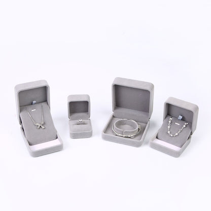 Rounded flannel jewelry box bracelet earrings pendant necklace bracelet storage jewelry box ring box packing box - image 2