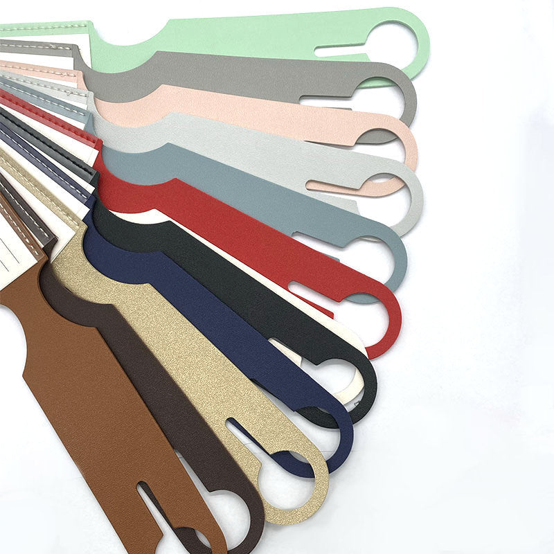 PU leather long hanging luggage tag anti-lost boarding pass printed name tag identification suitcase tag - image 2