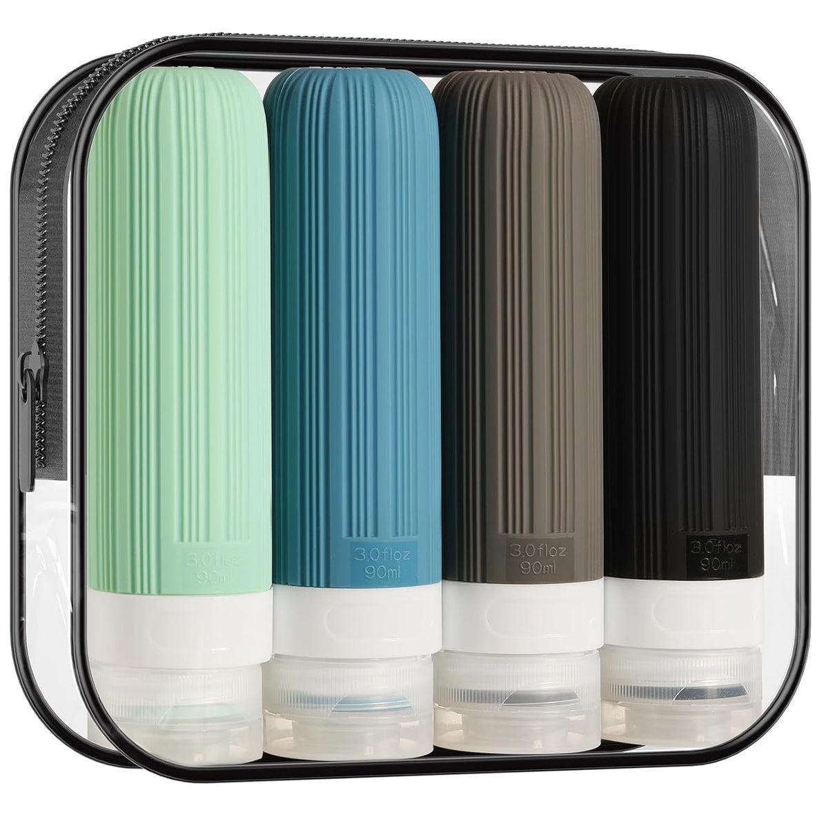 Silicone sub-bottle suit 90ml travel portable sub-packaging storage travel silicone travel sub-bottle in stock - image 5