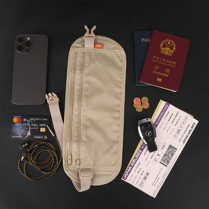 Close-Fitting Anti-Theft Document Bag, Overseas Travel Wallet, Passport Bag, Card Bag, Thin Mobile Phone Waist Bag, Travel Anti-Theft Bag - image 3