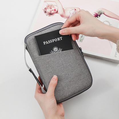 Cross-Border Korean Version Waterproof Passport Bag Multi-Functional Document Storage Bag Large Capacity Card Holder Travel Portable Wallet for Overseas Travel - image 2