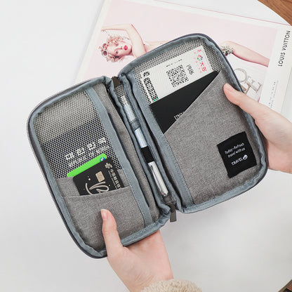 Cross-Border Korean Version Waterproof Passport Bag Multi-Functional Document Storage Bag Large Capacity Card Holder Travel Portable Wallet for Overseas Travel - image 3