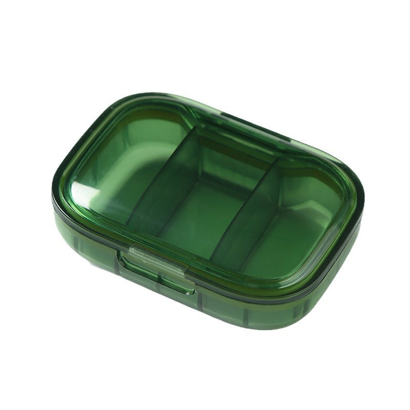 Portable Mini medicine box small size portable medicine box for morning, middle and night 3-grid pill storage sub-packing box in stock - image 5