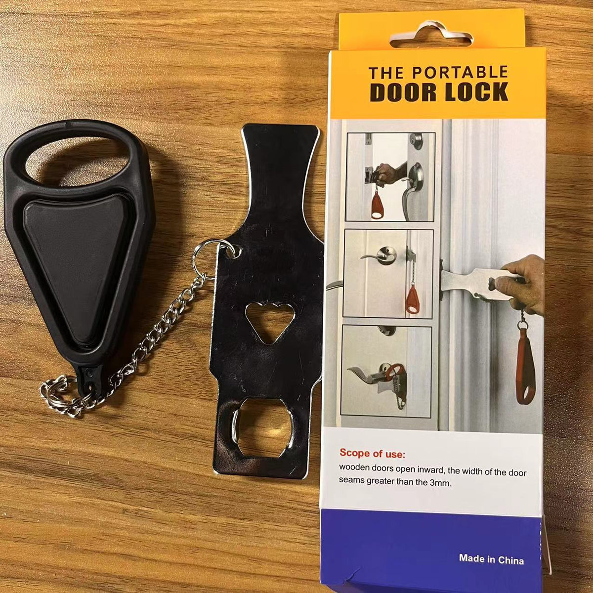 Cross-border portable door lock cross-border travel door lock anti-theft door lock safety buckle door blocker in stock lock - image 2