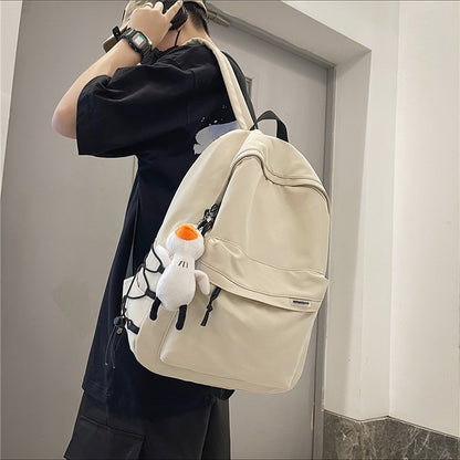 Backpack men's simple large capacity travel backpack women's casual Japanese junior high school student schoolbag men - image 1