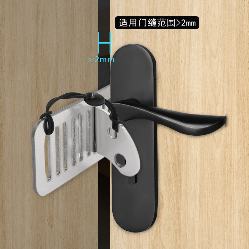 Security anti-theft door stopper top door stopper travel hotel safety lock solitary girl anti-wolf artifact door top door stopper - image 4